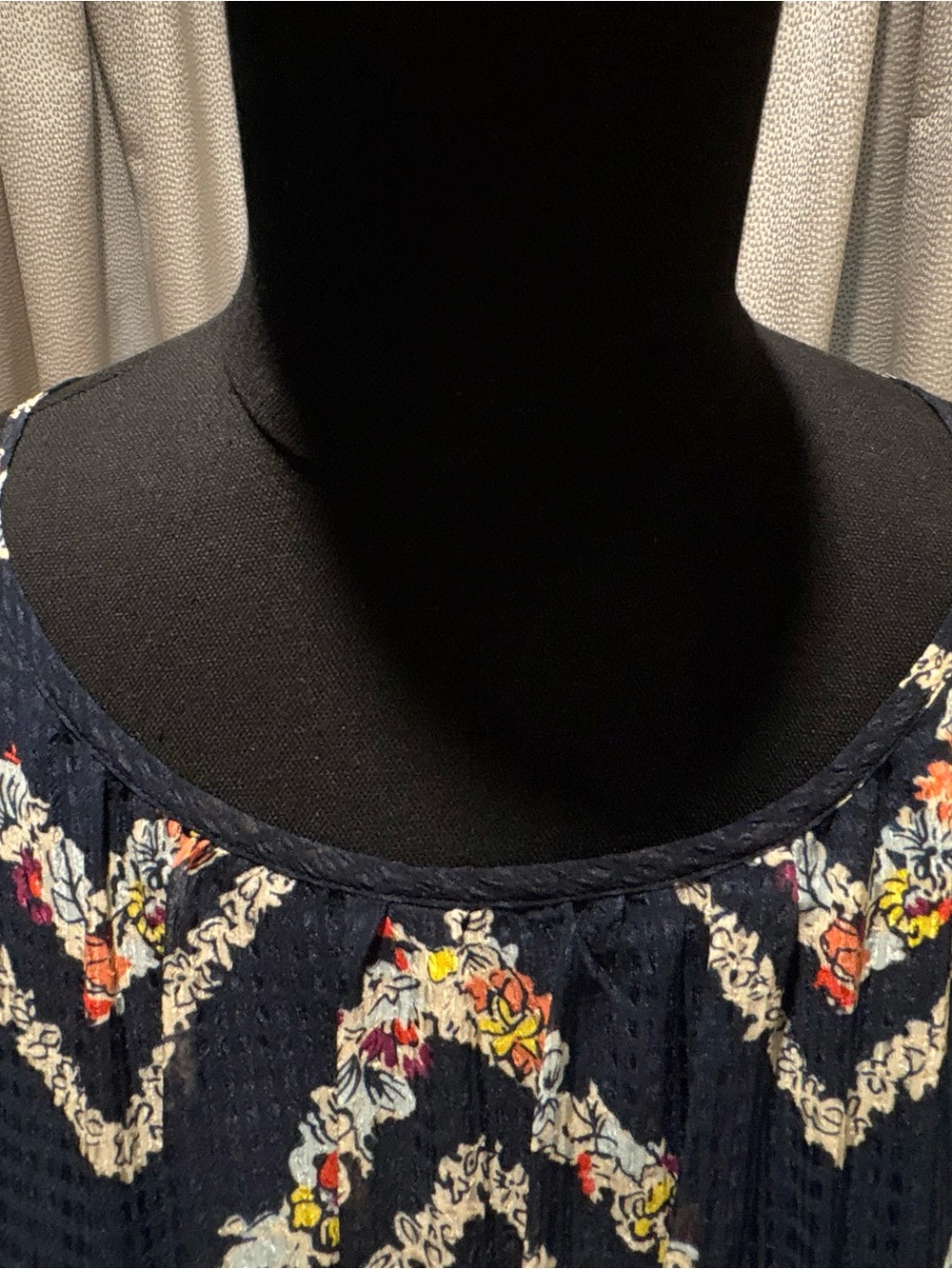 HD in Paris Black Maxi Dress with Floral Chevron Print - Picture 4 of 5
